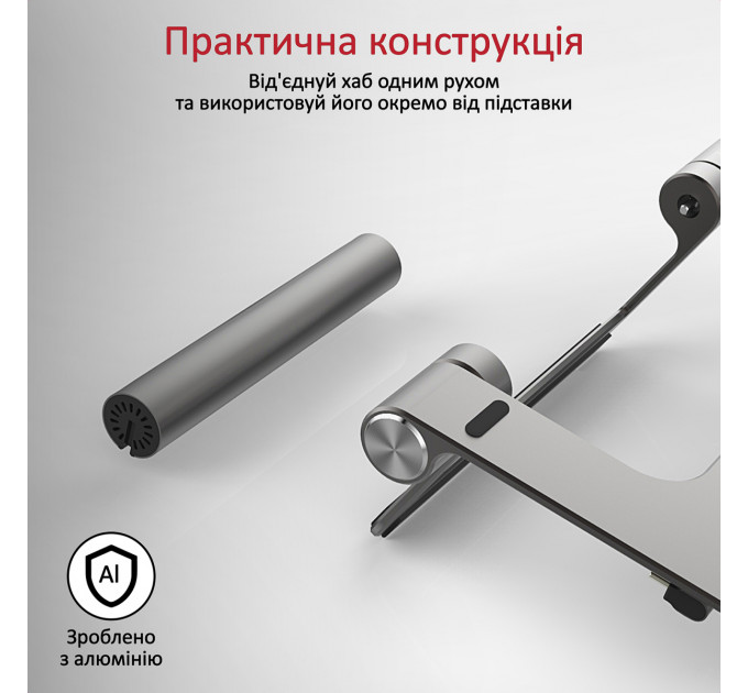 Концентратор USB Type-C Promate PrimeBase-C 9 in 1 Grey (primebase-c.grey)