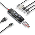 Концентратор USB Type-C Promate TransHub-Go 9 in 1 Grey (transhub-go)