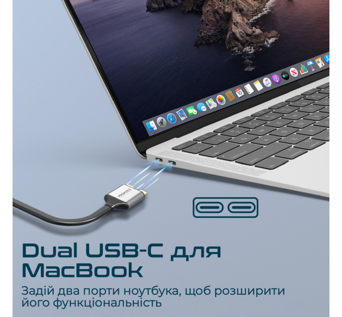 Концентратор USB Type-C Promate VersaHub 13 in 1 Grey (versahub-mst.grey)