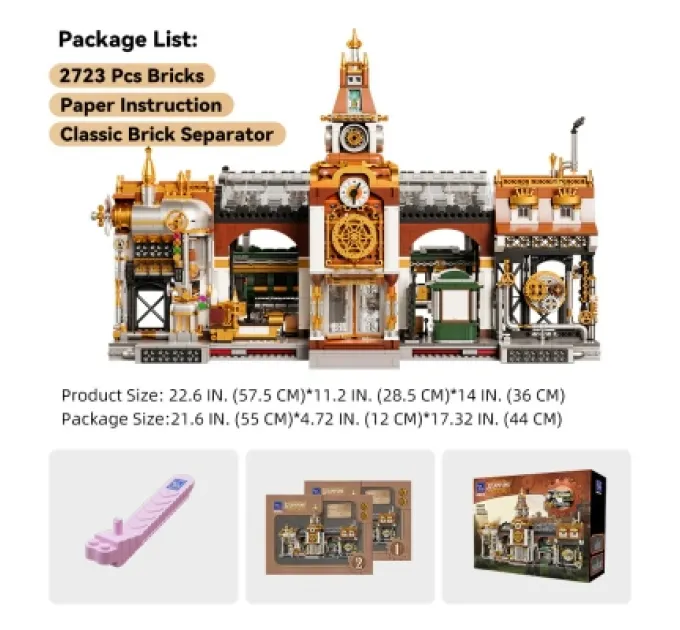 Pantasy Конструктор Pantasy Original - Steampunk Залізнична станція в стилі стімпанк (85007)