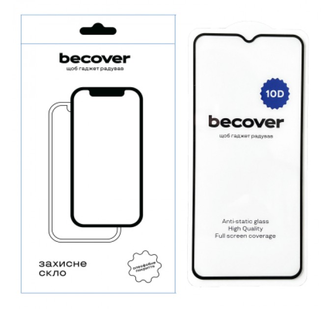 BeCover Скло захисне BeCover Xiaomi Redmi 9A / Redmi 9C / Redmi 10А / Poco C31 10D Black (711368)
