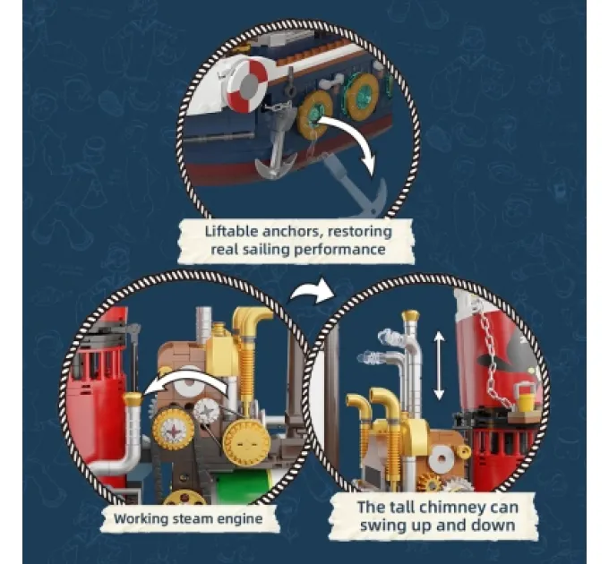 Pantasy Конструктор Pantasy Popeye Пароплав у пошуках скарбів (86402)