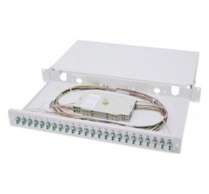 Патч-панель 1U, 24xLC duplex, incl, Splice Cass, OM3 Color Pigtails, Ada Digitus (DN-96332/3)