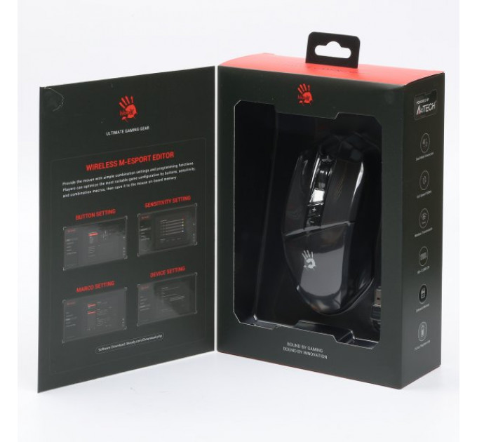 Миша бездротова A4Tech Bloody R36 Ultra Stone Black