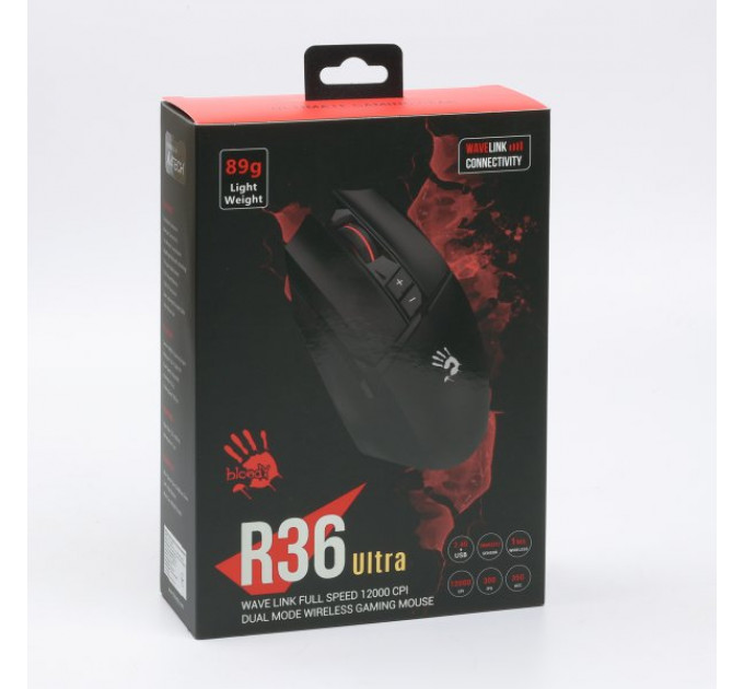 Миша бездротова A4Tech Bloody R36 Ultra Stone Black