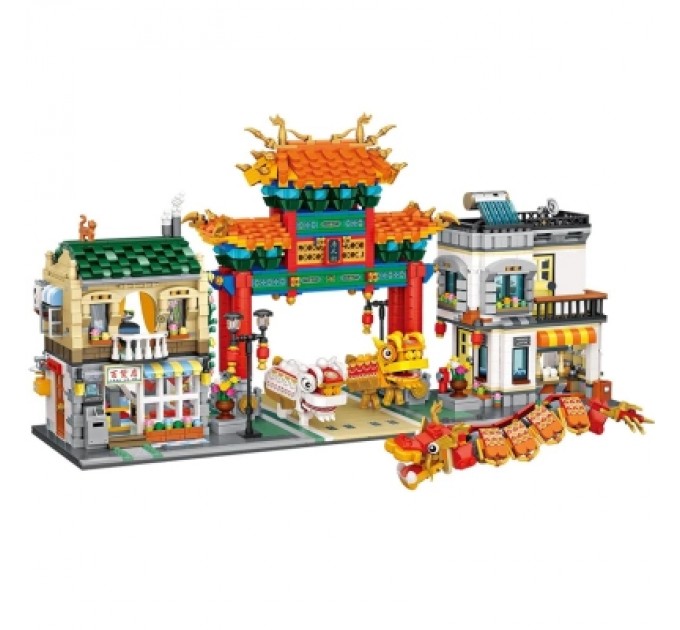 LOZ mini Конструктор LOZ mini Чайнатаун без фігурок (1030)