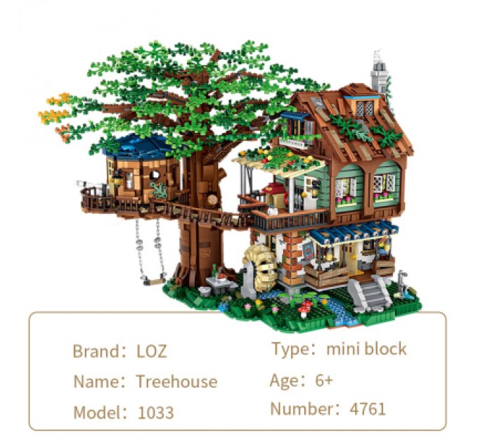 LOZ mini Конструктор LOZ mini Будинок на дереві без фігурок (1033)