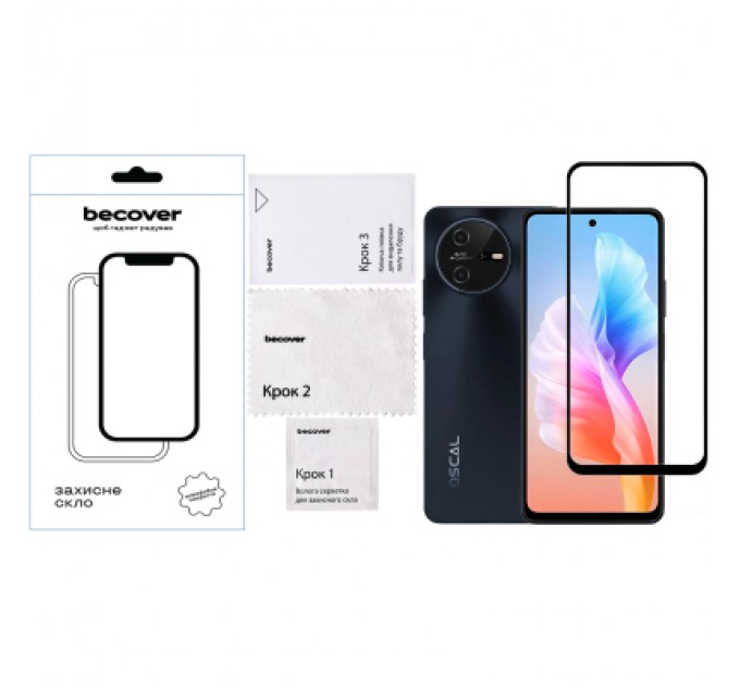 BeCover Скло захисне BeCover Oscal Tiger 12 6.78" Black (711579)