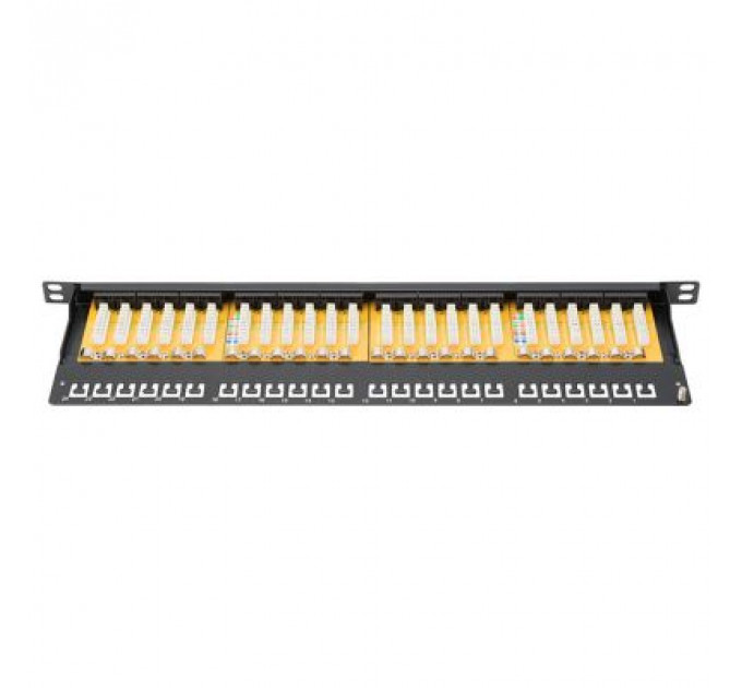Патч-панель 19 " 0.5U, 24xRJ45, cat 6 UTP в зборі Digitus (DN-91624U-SL-SH)