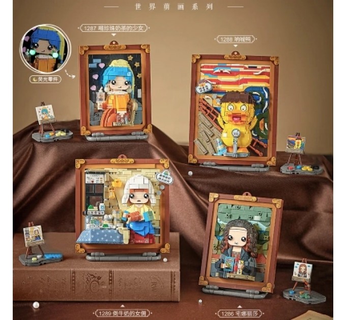 LOZ mini Конструктор LOZ mini Об'ємна картина Крик Мунка без фігурок (1288)