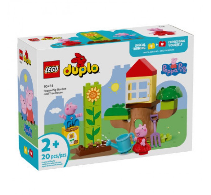 LEGO Конструктор LEGO DUPLO Peppa Pig Сад і будиночок на дереві Пеппи (10431)