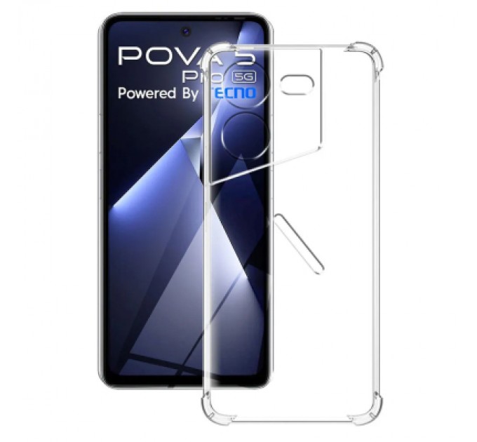 BeCover Чохол до мобільного телефона BeCover Anti-Shock Tecno POVA 5 Pro 5G (LH8n) Clear (711780)