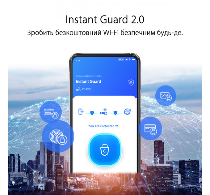 Бездротовий маршрутизатор Asus RT-AX52 (90IG08T0-MO3H00)