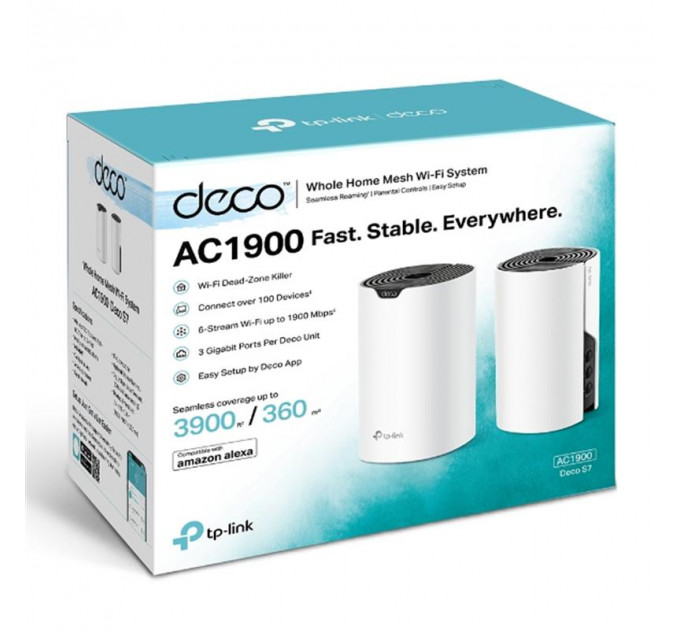 Комплект з двох Mesh Wi-Fi маршрутизаторів TP-Link Deco S7(2-pack)
