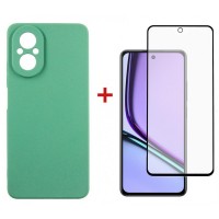 Чохол до мобільного телефона Dengos Realme C67 Soft + Glass Mint (DG-KM-100)