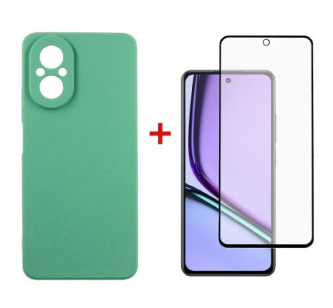 Dengos Чохол до мобільного телефона Dengos Realme C67 Soft + Glass Mint (DG-KM-100)