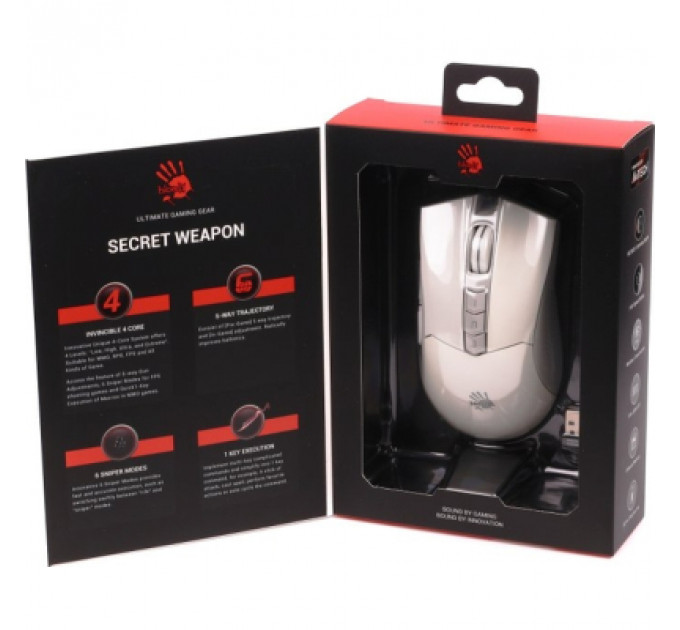 Мишка A4Tech Bloody R90 Plus Wireless Greyish White (4711421001731)