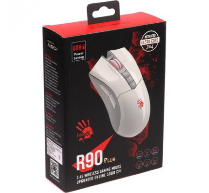 Мишка A4Tech Bloody R90 Plus Wireless Greyish White (4711421001731)