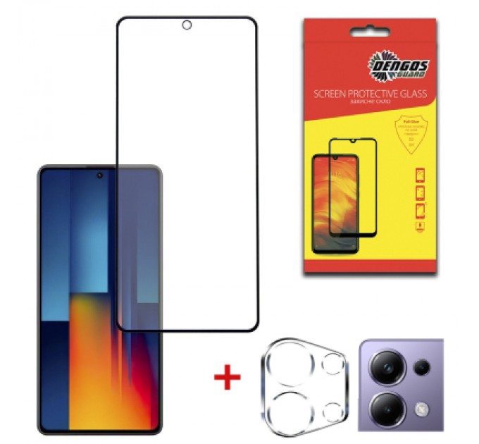 Dengos Скло захисне Dengos POCO M6 Pro 4G + camera module glass (DG-TGSCP-06)