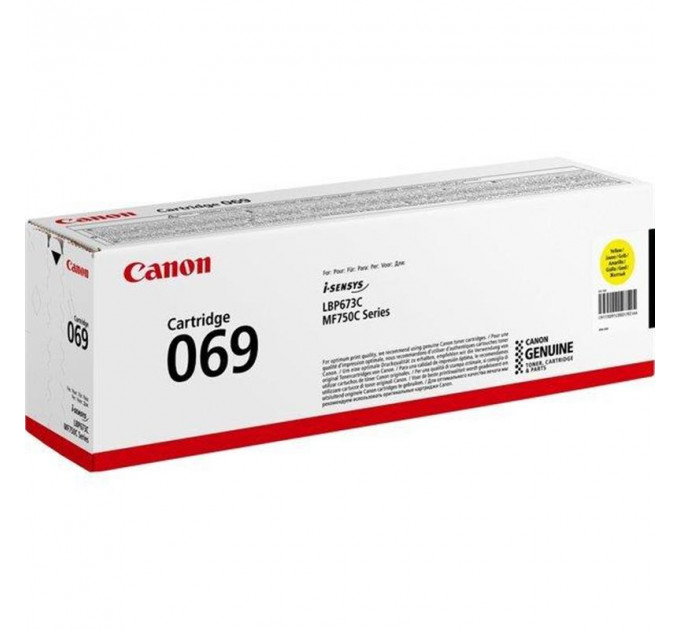 Картридж Canon 069 MF752Cdw/MF754Cdw/LBP673Cdw Yellow (5091C002)