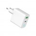 Gembird Зарядний пристрій Gembird 1xUSB-A + 1 Type-C (PD20Вт + QC3.0 18Вт) white (TA-UC-PDQC20L-W-01)