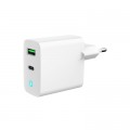 Gembird Зарядний пристрій Gembird 1xUSB-A + 1 Type-C (PD20Вт + QC3.0 18Вт) white (TA-UC-PDQC20L-W-01)