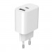 Gembird Зарядний пристрій Gembird 1xUSB-A+1xUSB-C 5V/2.4A (12W) white (TA-UC-2AC12-01)
