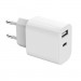 Gembird Зарядний пристрій Gembird 1xUSB-A+1xUSB-C 5V/2.4A (12W) white (TA-UC-2AC12-01)