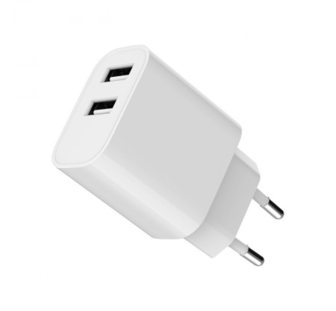 Gembird Зарядний пристрій Gembird 2 USB-A 5V/2.4A (12W) white (TA-UC-2A12-01)