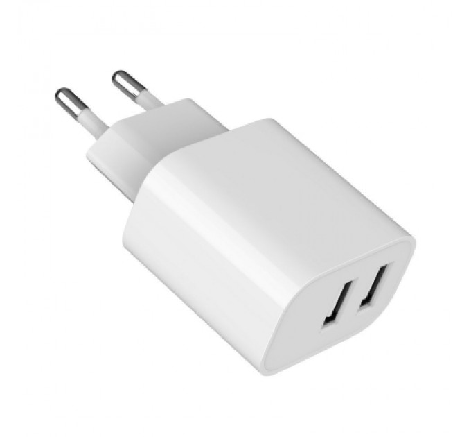 Gembird Зарядний пристрій Gembird 2 USB-A 5V/2.4A (12W) white (TA-UC-2A12-01)