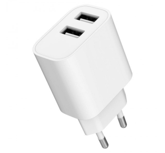 Gembird Зарядний пристрій Gembird 2 USB-A 5V/2.4A (12W) white (TA-UC-2A12-01)