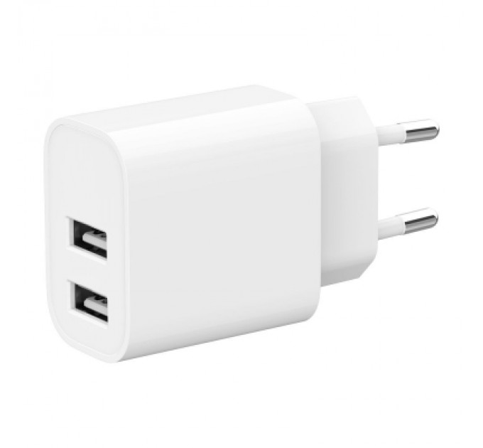 Gembird Зарядний пристрій Gembird 2 USB-A 5V/2.4A (12W) white (TA-UC-2A12-01)