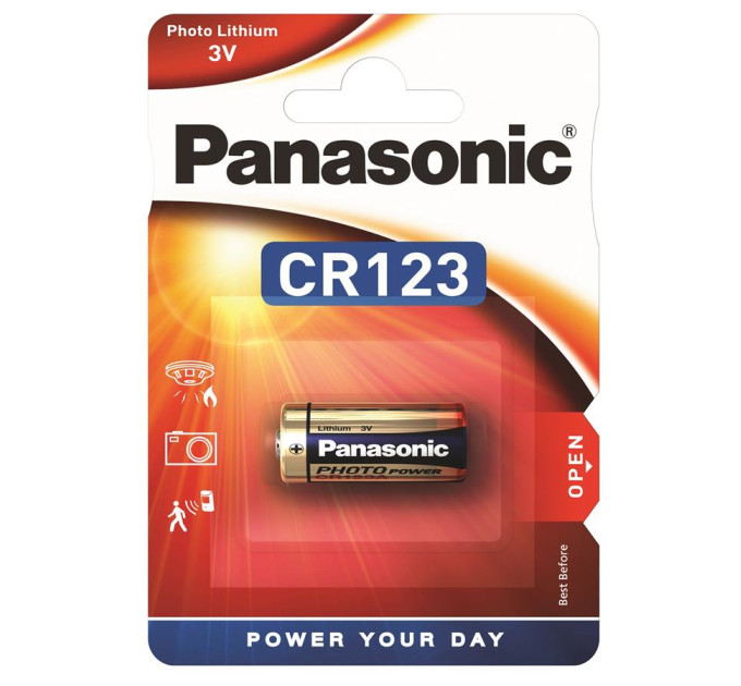 Panasonic Батарейка Panasonic CR 123 * 1 LITHIUM (CR-123AL/1BP)