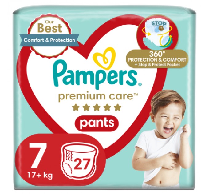 Pampers Підгузки Pampers Premium Care Pants Трусики Розмір 7 (17+ кг) 27 шт. (8006540807026)