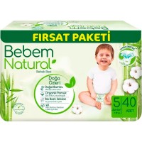 Підгузки Bebem Natural 5 Junior 11-18 кг 40 шт (8690536831975) Підгузки Bebem Natural 5 Junior 11-18 кг 40 шт (8690536831975)