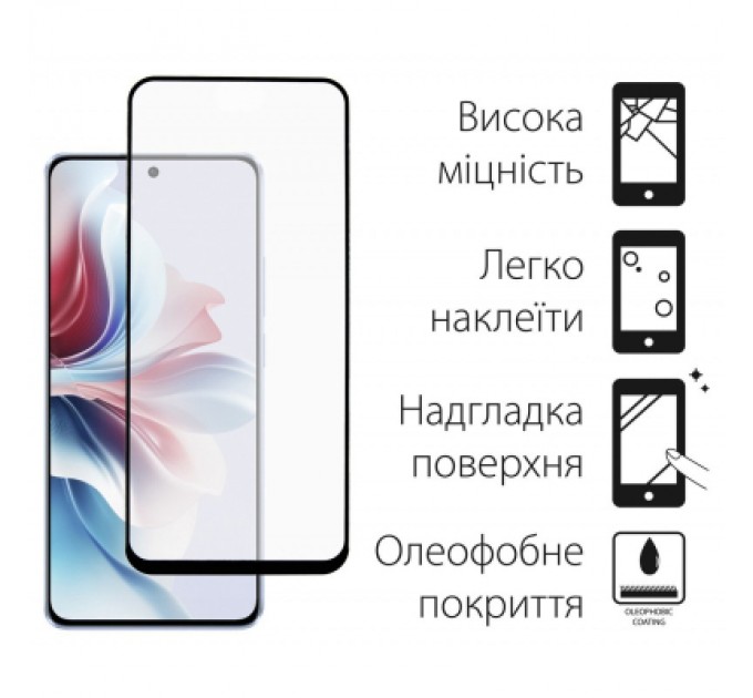 Dengos Чохол до мобільного телефона Dengos Oppo Reno 11F + glass Green (DG-KM-96)