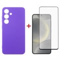 Dengos Чохол до мобільного телефона Dengos Samsung Galaxy S24 Carbon + glass Purple (DG-KM-102)