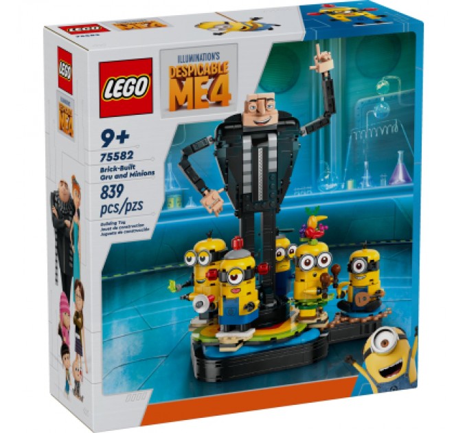 LEGO Конструктор LEGO Нікчемний я 4 Гру й посіпаки з кубиків 839 деталей (75582)