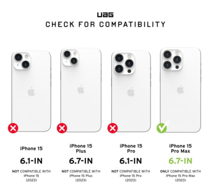 UAG Чохол до мобільного телефона UAG iPhone 15 Pro Max Plyo Magsafe Ice/Rose Gold (114305114348)