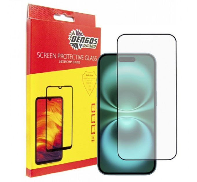 Dengos Скло захисне Dengos Full Glue iPhone 16 (black) (TGFG-366)