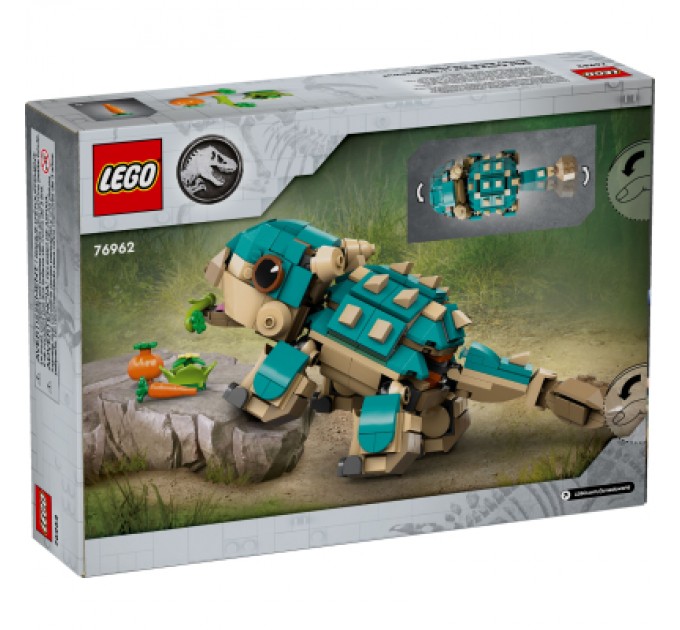 LEGO Конструктор LEGO Jurassic World Малюк Бампі: Анкілозавр (76962)