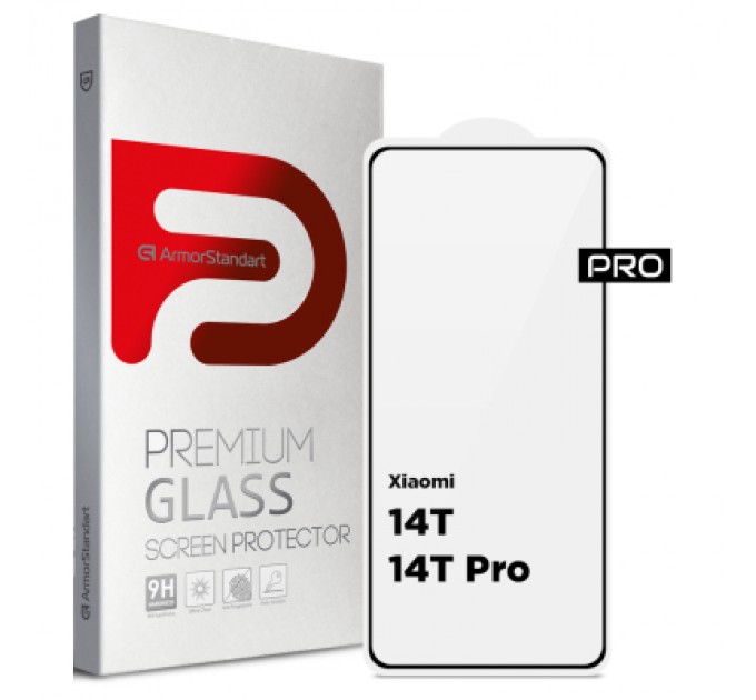 Armorstandart Скло захисне Armorstandart Pro Xiaomi 14T / 14T Pro Black (ARM79330)