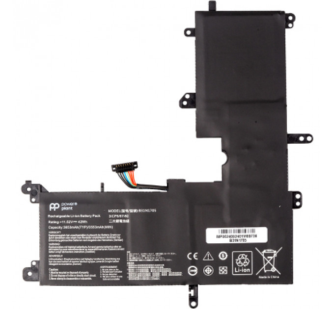 Акумулятор до ноутбука ASUS VivoBook Flip 14 TP410UA (B31N1705) 11.52V 3653mAh PowerPlant (NB432141)
