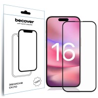 Скло захисне BeCover Apple iPhone 16 Black (712122)