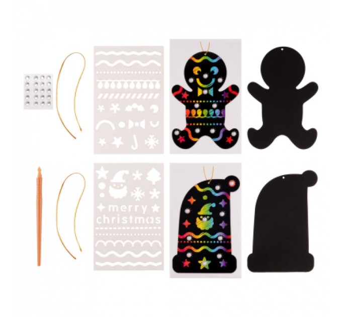 1 вересня Набір для творчості 1 вересня Новорічні іграшки Райдужний скретч-арт (954537)