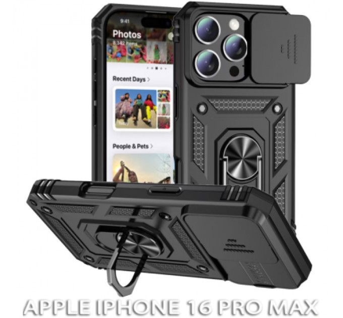 BeCover Чохол до мобільного телефона BeCover Military Apple iPhone 16 Pro Max Black (712156)