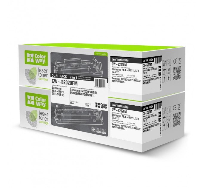 Картридж CW (CW-S2020FM) Samsung SL-M2020/2020W/2070 (MLT-D111S) Dual Pack