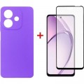 Dengos Чохол до мобільного телефона Dengos Oppo A3 Carbon + glass (Purple) (DG-KM-113)