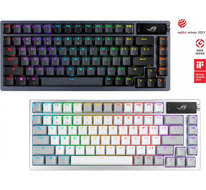 Клавіатура бездротова Asus ROG Azoth RGB WL BT White (90MP031A-BKUA11)