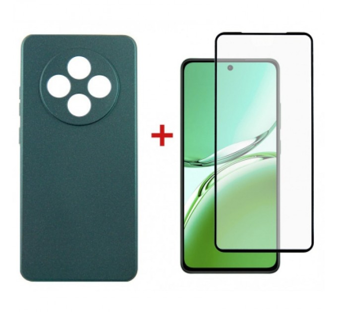 Dengos Чохол до мобільного телефона Dengos Oppo Reno 12 F/FS Soft + glass (Green) (DG-KM-115)